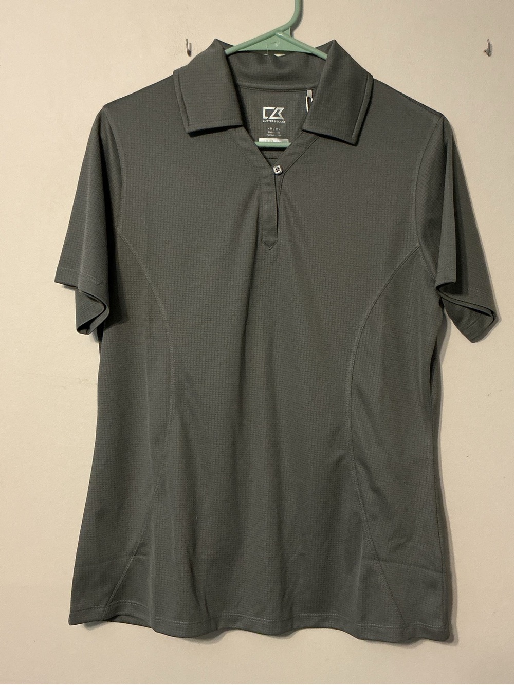 Cutter & Buck Women's Short-Sleeve Polo in Dark Gray